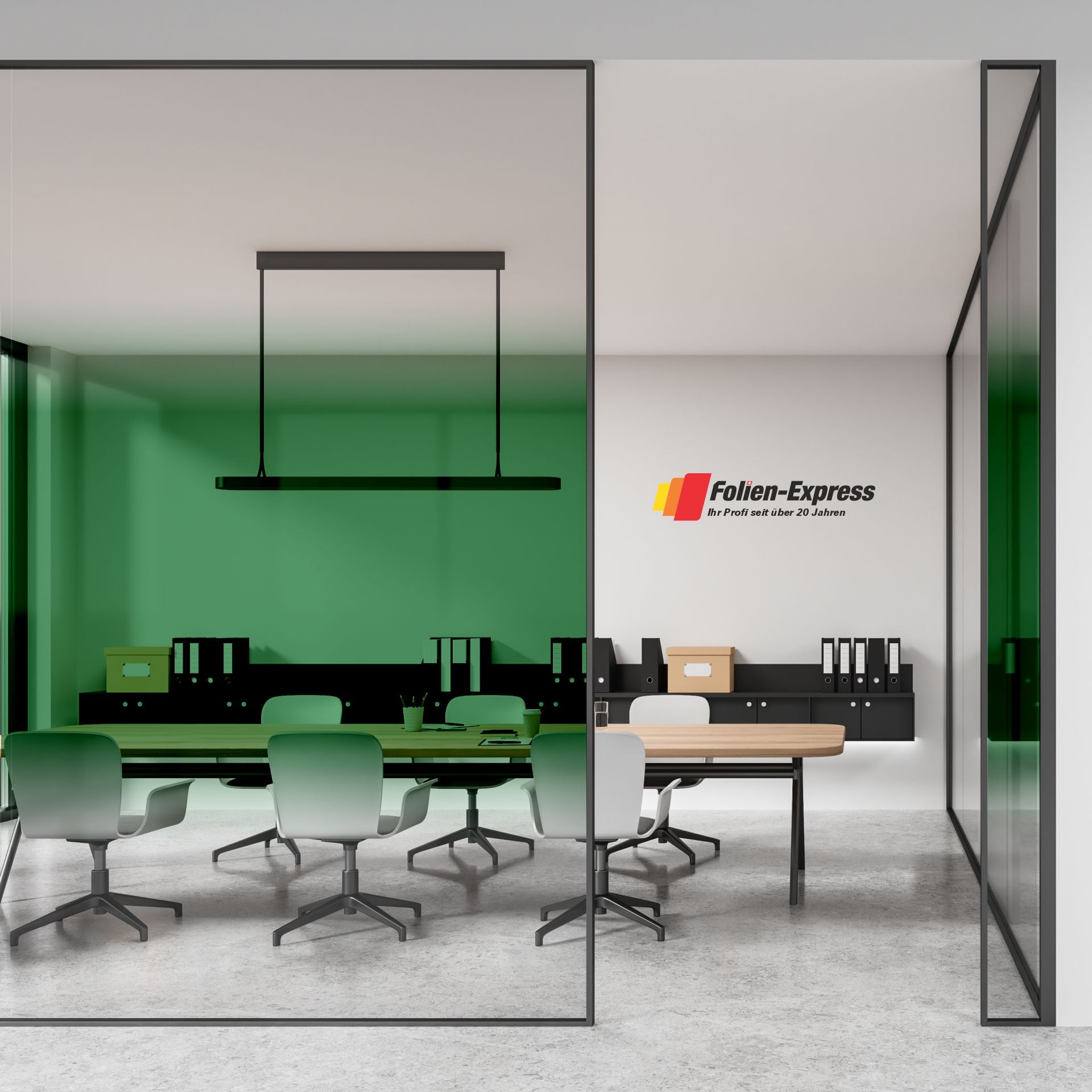 Transparente Verlaufsfolie Grün B45M21