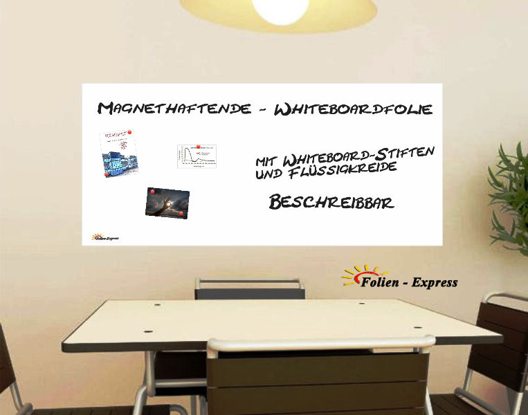 Magnethaftende Folie in Weiss