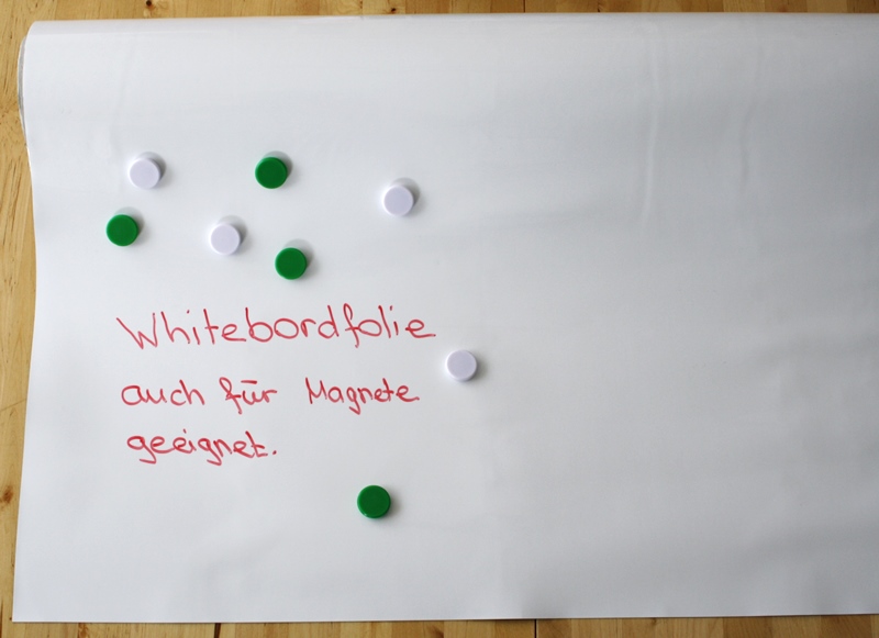 Magnethaftende Folie in Weiss