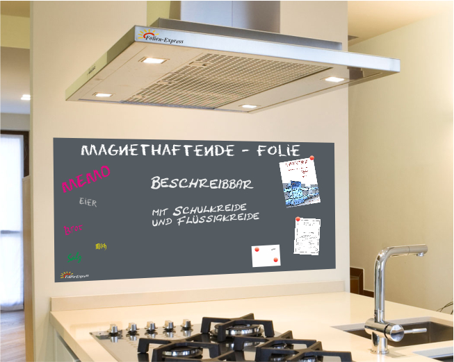 Magnethaftende Folie in Dunkelgrau
