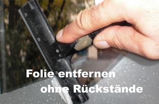 alte Folie entfernen